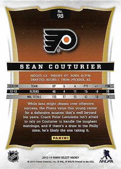 2013-14 Panini Select #98 Sean Couturier Back
