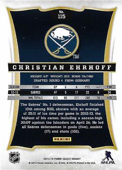 2013-14 Panini Select #115 Christian Ehrhoff Back