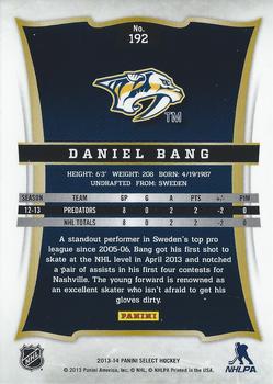 2013-14 Panini Select #192 Daniel Bang Back