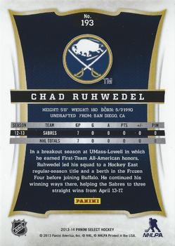 2013-14 Panini Select #193 Chad Ruhwedel Back