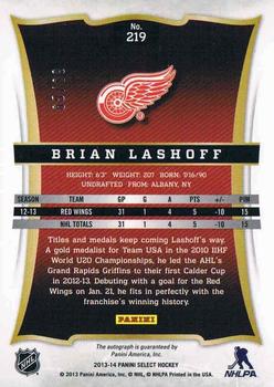 2013-14 Panini Select #219 Brian Lashoff Back