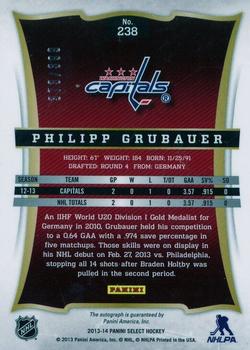 2013-14 Panini Select #238 Philipp Grubauer Back