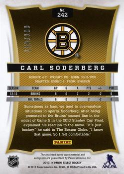 2013-14 Panini Select #242 Carl Soderberg Back