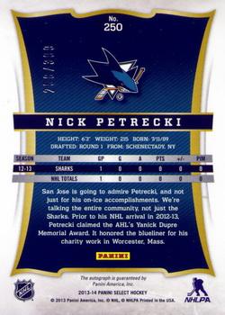 2013-14 Panini Select #250 Nick Petrecki Back