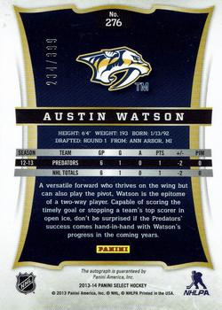 2013-14 Panini Select #276 Austin Watson Back