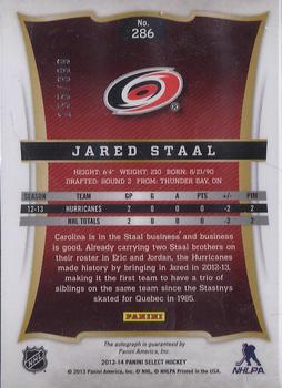 2013-14 Panini Select #286 Jared Staal Back