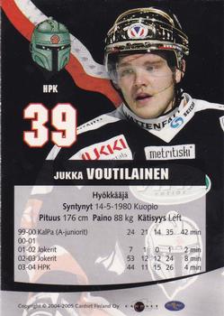 2004-05 Cardset Finland - Autographs #31 Jukka Voutilainen Back