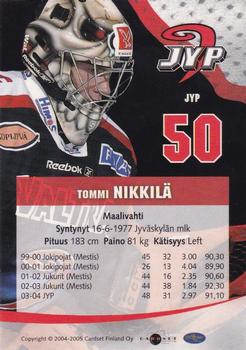 2004-05 Cardset Finland - Autographs #60 Tommi Nikkilä Back