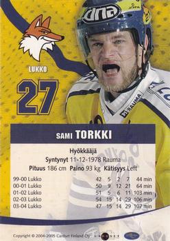 2004-05 Cardset Finland - Autographs #90 Sami Torkki Back
