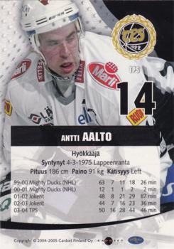 2004-05 Cardset Finland - Autographs #130 Antti Aalto Back