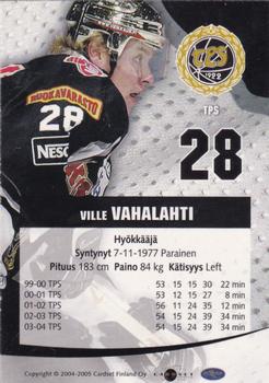 2004-05 Cardset Finland - Autographs #133 Ville Vahalahti Back