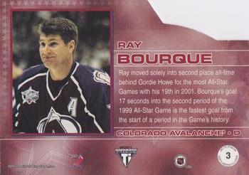 2000-01 Pacific Private Stock Titanium - North America All-Stars #3 Ray Bourque Back