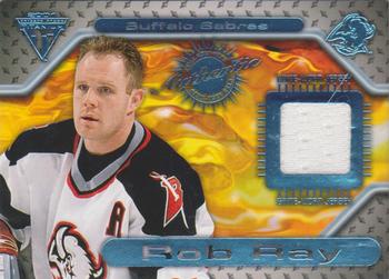 2000-01 Pacific Private Stock Titanium - Game-Used Gear #61 Rob Ray Front