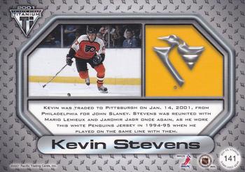 2000-01 Pacific Private Stock Titanium - Game-Used Gear #141 Kevin Stevens Back