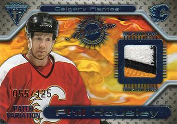 2000-01 Pacific Private Stock Titanium - Game-Used Gear Patch Variation #67 Phil Housley Front