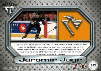 2000-01 Pacific Private Stock Titanium - Game-Used Gear Patch Variation #133 Jaromir Jagr Back