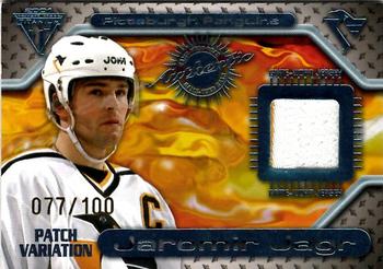 2000-01 Pacific Private Stock Titanium - Game-Used Gear Patch Variation #133 Jaromir Jagr Front