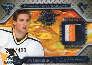 2000-01 Pacific Private Stock Titanium - Game-Used Gear Patch Variation #137 Aleksey Morozov Front