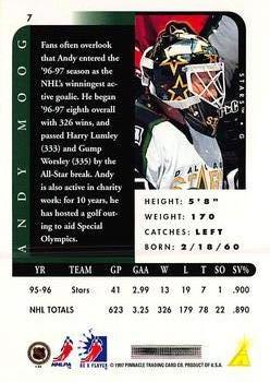 1996-97 Pinnacle Be a Player - Autographs #7 Andy Moog Back