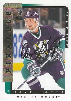 1996-97 Pinnacle Be a Player - Autographs #41 Dave Karpa Front