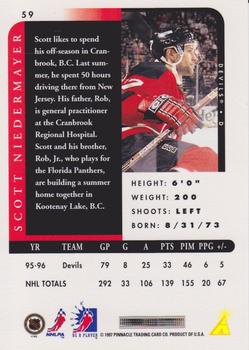 1996-97 Pinnacle Be a Player - Autographs #59 Scott Niedermayer Back