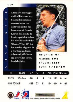 1996-97 Pinnacle Be a Player - Autographs #117 Adam Burt Back
