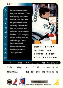 1996-97 Pinnacle Be a Player - Autographs #142 Tony Granato Back
