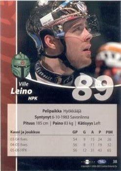 2006-07 Cardset Finland #38 Ville Leino Back