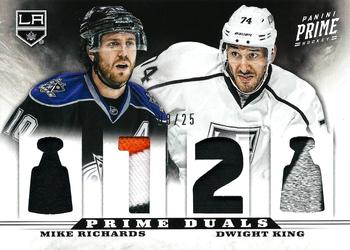 2012-13 Panini Prime - Prime Duals Patch #17 Mike Richards / Dwight King Front