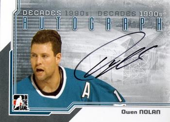 2013-14 In The Game Decades 1990s - Autographs #A-ON Owen Nolan Front