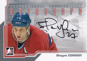 2013-14 In The Game Decades 1990s - Autographs #A-SC Shayne Corson Front