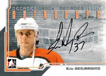 2013-14 In The Game Decades 1990s - Autographs #A-ED Eric Desjardins Front