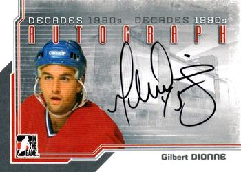 2013-14 In The Game Decades 1990s - Autographs #A-GD Gilbert Dionne Front