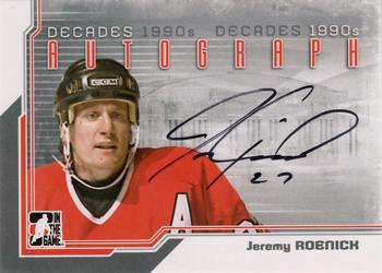 2013-14 In The Game Decades 1990s - Autographs #A-JR Jeremy Roenick Front