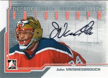 2013-14 In The Game Decades 1990s - Autographs #A-JV John Vanbiesbrouck Front