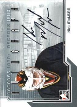 2013-14 In The Game Decades 1990s - Autographs #A-KMC Kirk McLean Front