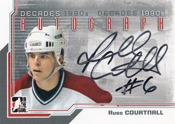 2013-14 In The Game Decades 1990s - Autographs #A-RC Russ Courtnall Front