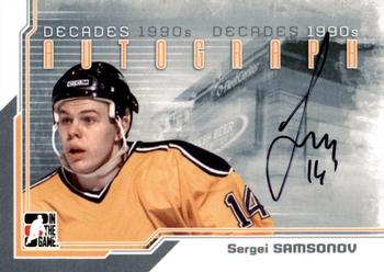 2013-14 In The Game Decades 1990s - Autographs #A-SS Sergei Samsonov Front