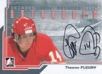 2013-14 In The Game Decades 1990s - Autographs #A-TF Theoren Fleury Front