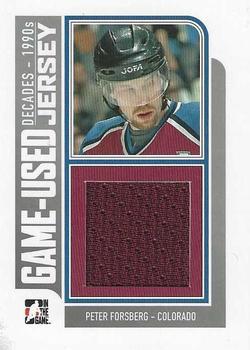 2013-14 In The Game Decades 1990s - Game Used Jerseys Silver #M-33 Peter Forsberg Front
