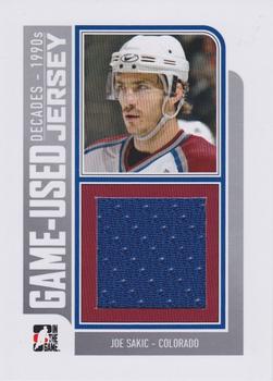 2013-14 In The Game Decades 1990s - Game Used Jerseys Silver #M-15 Joe Sakic Front