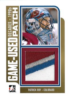 2013-14 In The Game Decades 1990s - Game Used Patch Gold #M-30 Patrick Roy Front
