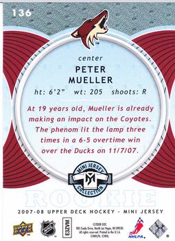 2007-08 Upper Deck Mini Jersey #136 Peter Mueller Back