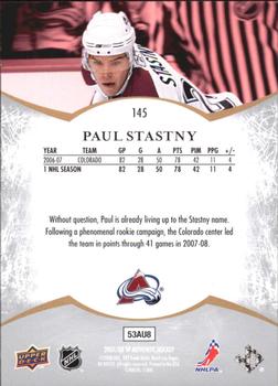 2007-08 SP Authentic #145 Paul Stastny Back