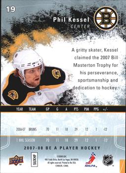 2007-08 Upper Deck Be a Player #19 Phil Kessel Back