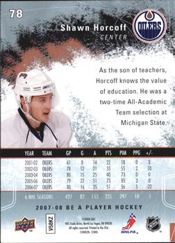 2007-08 Upper Deck Be a Player #78 Shawn Horcoff Back
