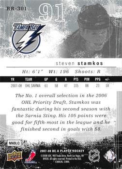 2007-08 Upper Deck Be a Player #RR-301 Steven Stamkos Back
