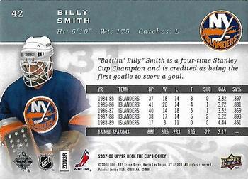 2007-08 Upper Deck The Cup #42 Billy Smith Back
