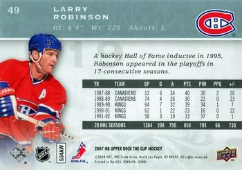 2007-08 Upper Deck The Cup #49 Larry Robinson Back