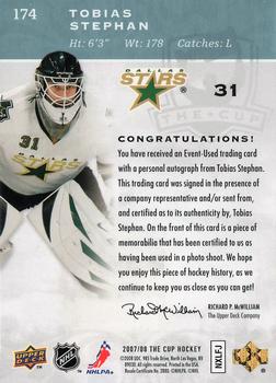2007-08 Upper Deck The Cup #174 Tobias Stephan Back